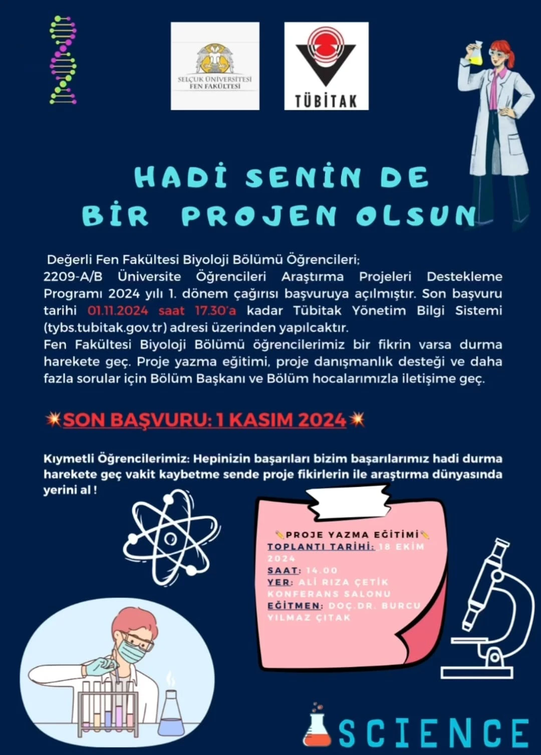 Tübitak 2209 A-B projeleri bilgilendirme toplantısı